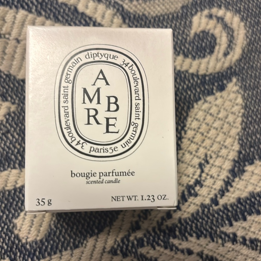 Mini Diptyque “Ambre” candle (35g)